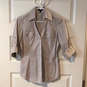 2 for $12 Express collared striped shirt